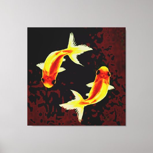 Feng Shui Goldfishes Canvas Afdruk (Voorkant)