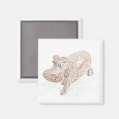Feng Shui Hippo Magneet (Voorkant / Achterkant)