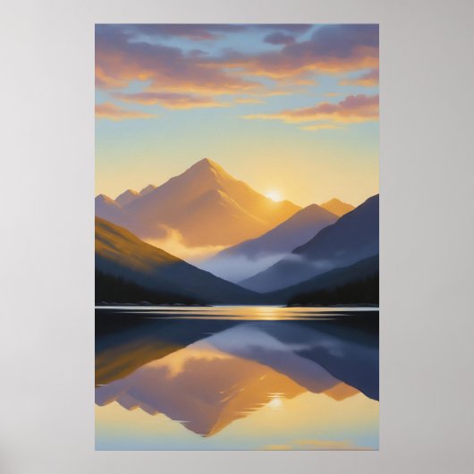 Feng Shui Mountain Sunrise Poster (Voorkant)