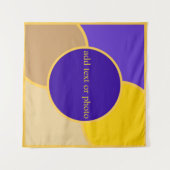 Feng Shui Northwest Paars, Yellow en Beige Wandkleed (Voorkant (horizontaal))