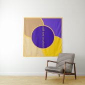 Feng Shui Northwest Paars, Yellow en Beige Wandkleed (In Situ (horizontaal))