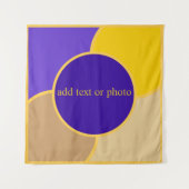 Feng Shui Northwest Paars, Yellow en Beige Wandkleed (Voorkant)