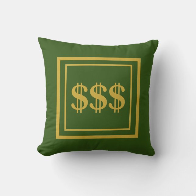 Feng Shui Prosperity Oreiller vert et or (Recto)