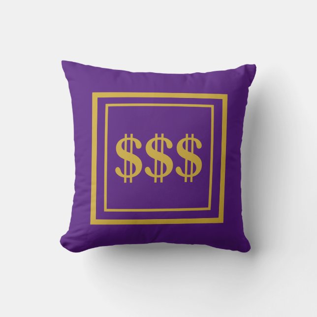 Feng Shui Prosperity Oreiller violet et or (Recto)