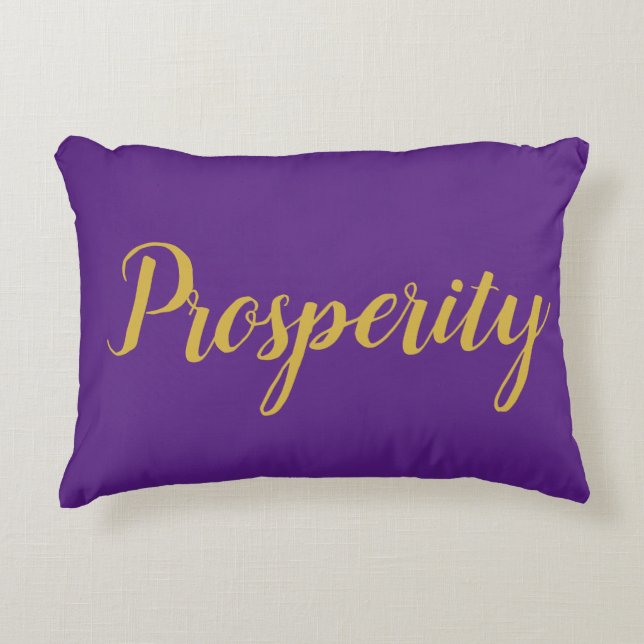 Feng Shui Purple & Or "Prospérité" Accent Coussin (Devant)