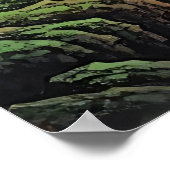 Feng Shui Waterval Schilderij – Wealth Flow Poster (Hoek)