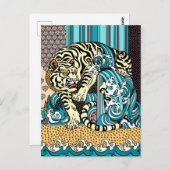 Feng Shui White Tiger Briefkaart (Voorkant / Achterkant)