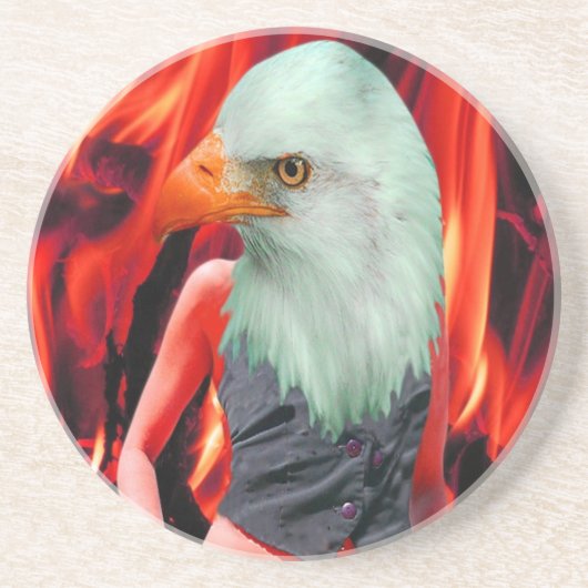 Feniks Zandsteen Onderzetter (Voorkant)