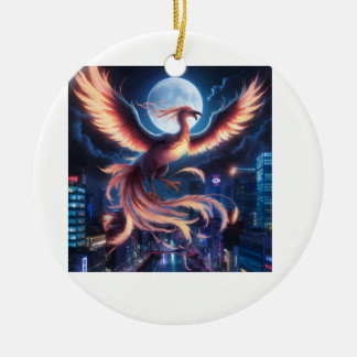 Fênix flamejante Ornamento de Cerâmica Keramisch Ornament