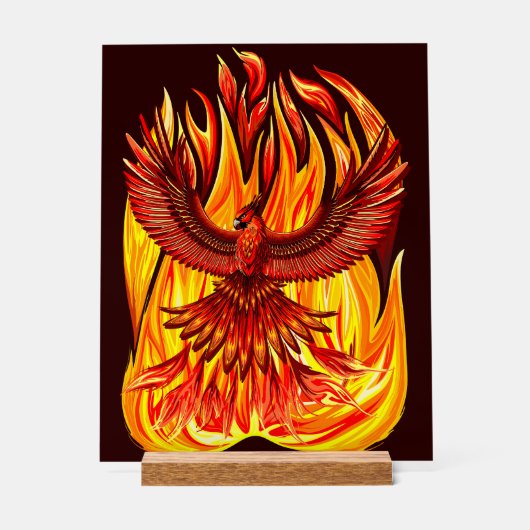 Fenix mythologisch onsterfelijk wezen acryl bord (Voorkant)