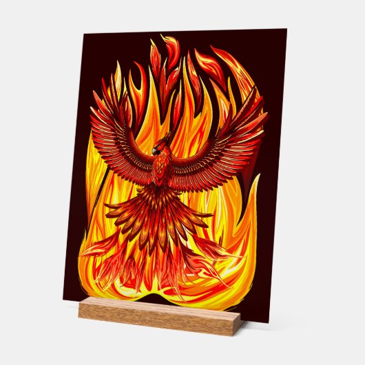 Fenix mythologisch onsterfelijk wezen acryl bord (Hoek)