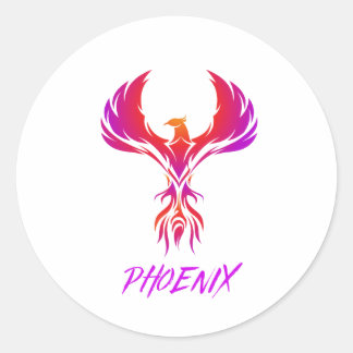 fenix-rokerontwerp ronde sticker