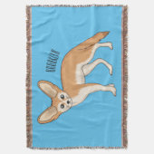 Fennec fox cartoon afbeelding deken (Voorkant Verticaal)