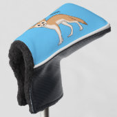 Fennec fox cartoon afbeelding golfheadcover (3/4 voorkant)