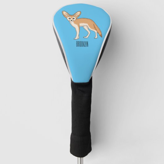 Fennec fox cartoon afbeelding golfheadcover (Voorkant)