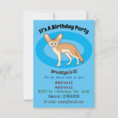 Fennec fox cartoon afbeelding kaart (Voorkant)