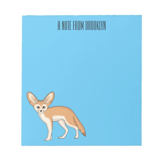 Fennec fox cartoon afbeelding notitieblok (Voorkant)