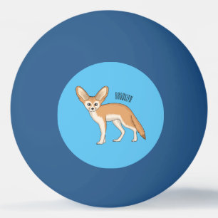 Fennec fox cartoon afbeelding pingpongballen