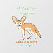 Fennec fox cartoon afbeelding raamsticker (Vel)
