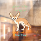 Fennec fox cartoon afbeelding raamsticker (Vel 2)