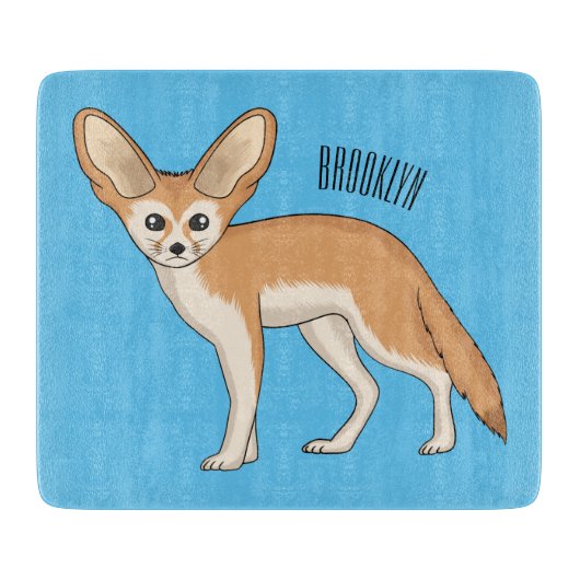 Fennec fox cartoon afbeelding snijplank (Voorkant)