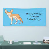Fennec fox cartoon afbeelding spandoek (Beurs)
