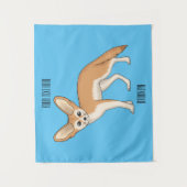 Fennec fox cartoon afbeelding wandkleed (Voorkant)