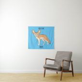 Fennec fox cartoon afbeelding wandkleed (In Situ (horizontaal))