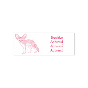 Fennec fox cartoon afbeelding  zelfinktende stempel