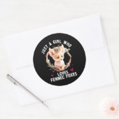 Fennec Fox Cute Fennic Fenec Animal Fox Ronde Sticker (Envelop)