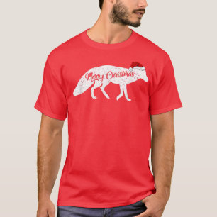 Fennec Fox Dierenvriend Xmas Santa Hat Fennec Fox T-shirt