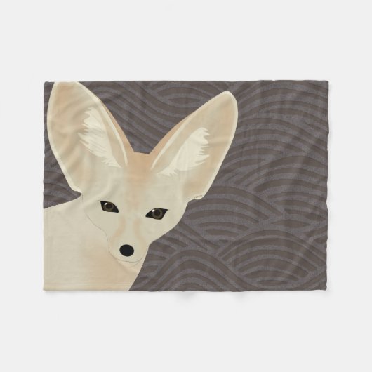 Fennec Fox Fleece Blanket Deken (Voorkant (Horizontaal))