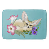 Fennec Fox Flowers Schattige Badmat (Voorkant)