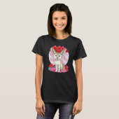 Fennec Fox Heart Valentine Day Cute Decorations T-shirt (Voorkant volledig)