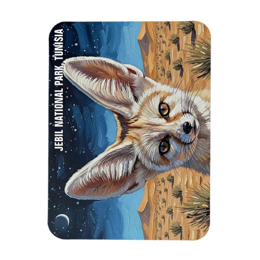 Fennec Fox in het nationaal park Jebil in Tunesië Magneet (Verticaal)