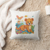 Fennec Fox & Kangaroo Cartoon Pillow Kussen (Deken)