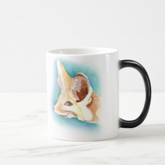 Fennec fox mok voor warmteverandering in kleur (Rechts)