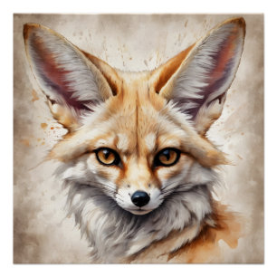 Fennec Fox no 7 Glanzend Poster Perfect Poster
