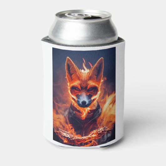Fennec Fox on Fire Blikjeskoeler (Blikje Achterkant)