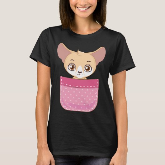 Fennec Fox Pocket Fennec Fox  Fennec Foxes T-shirt (Voorkant)