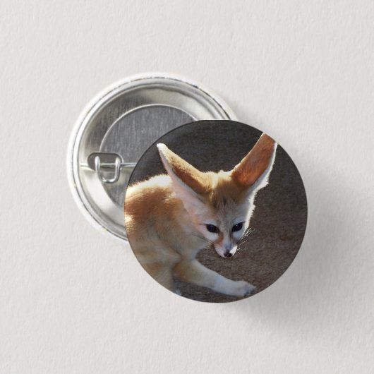 Fennec Fox Ronde Button 3,2 Cm (Voorkant /achterkant)
