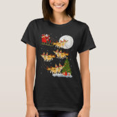 Fennec Fox Santa Sleigh Flying Funny Magical Chris T-shirt (Voorkant)