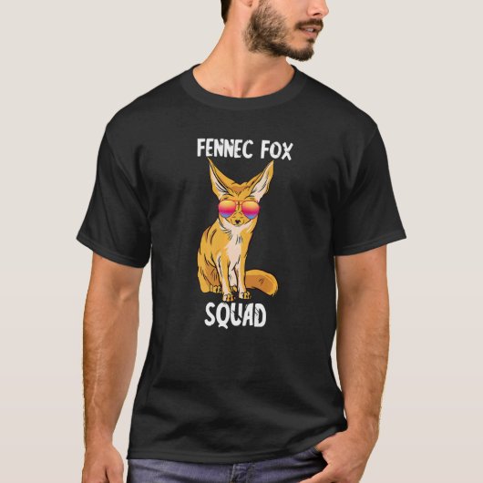 Fennec Fox Squad Cool Fox Dier Fennec Fox Ooren T-shirt (Voorkant)
