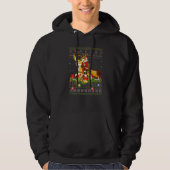 Fennec Fox Ugly Santa Riding Fennec Fox Christmas Hoodie (Voorkant)