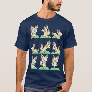 Fennec Fox Yoga Pose Zen Cute Workout Yog T-shirt