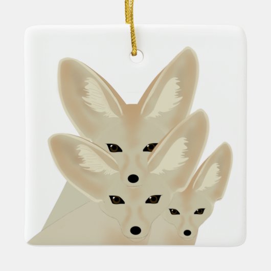 Fennec Foxes Ornament (Voorkant)
