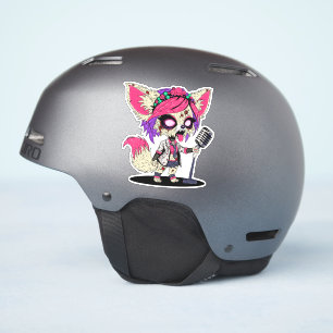 Fennec Vos 80s Popster Zombie Sticker