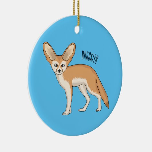Fennec vos cartoon illustratie keramisch ornament (Rechts)