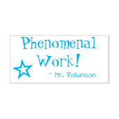 "Fenomenal Work!" + Rubber Stempel Tiller (Design)
