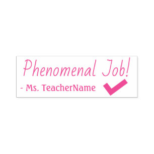 "Fenomenale baan!" Instructeur Rubber Stamp Zelfinktende Stempel